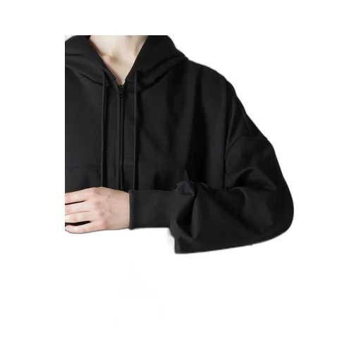 Pe Jersey Twill Unbalanced Hoodie A