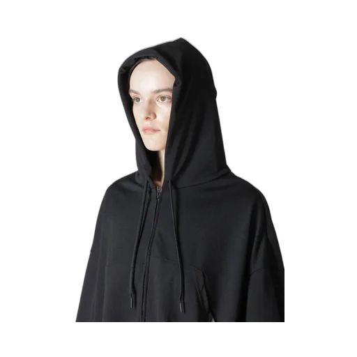 Pe Jersey Twill Unbalanced Hoodie A