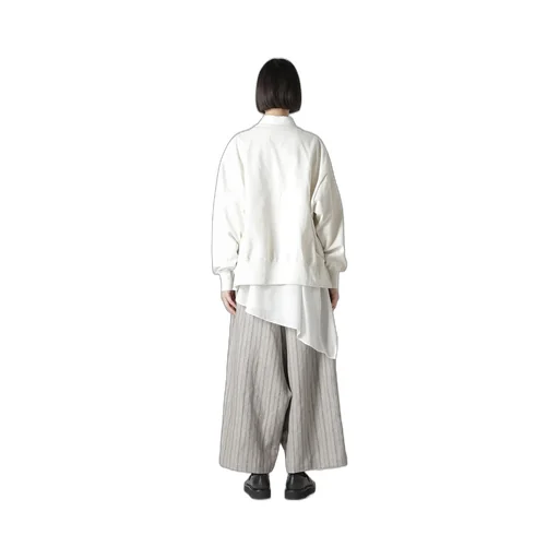 Cotton French Terry Side Zip D Pullover