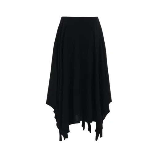 High Twisted Gauze Terry Draped Hem Skirt
