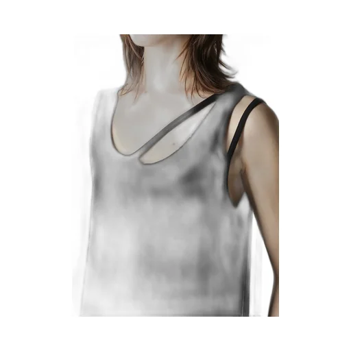 Cotton Yak Single Jersey Side Draped Strap Dress