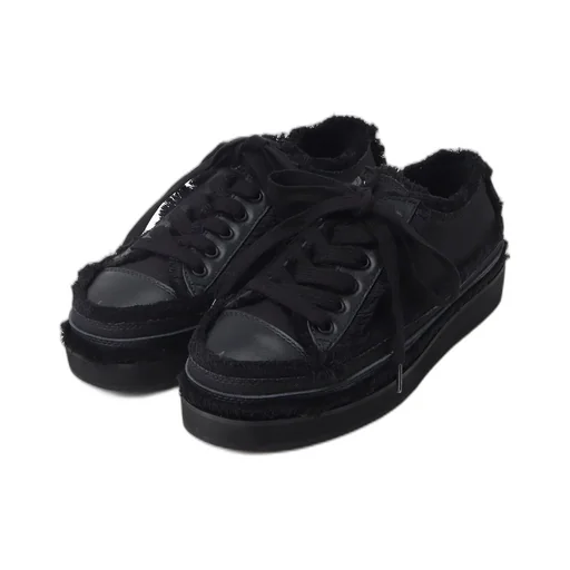 Cotton Canvas A Low-Cut Fringe Sneakers
