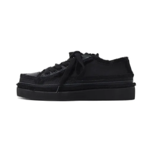 Cotton Canvas A Low-Cut Fringe Sneakers