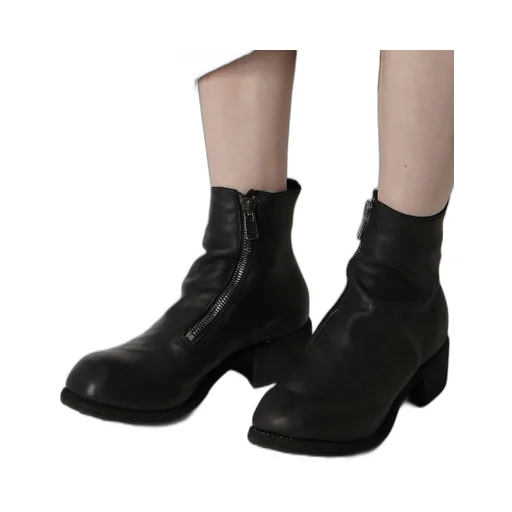 Grained Calfskin Inside Zip Boots