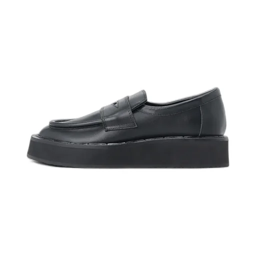 Soft Smooth Leather Platform Loafer