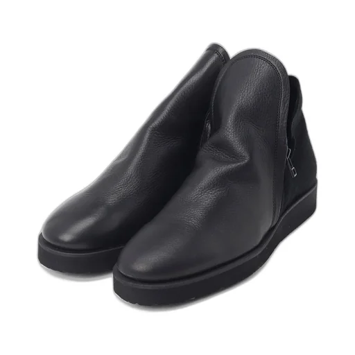 Shrinked Melton Double Side Zip Boots