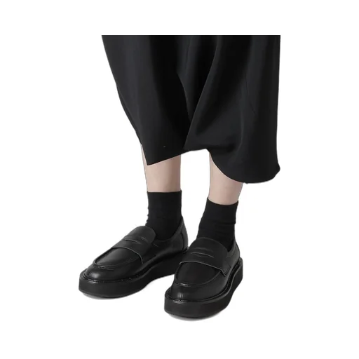 Soft Smooth Leather Platform Loafer