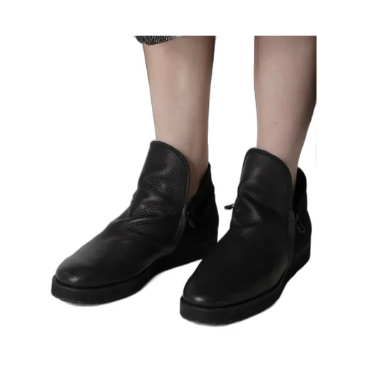 Shrinked Melton Double Side Zip Boots