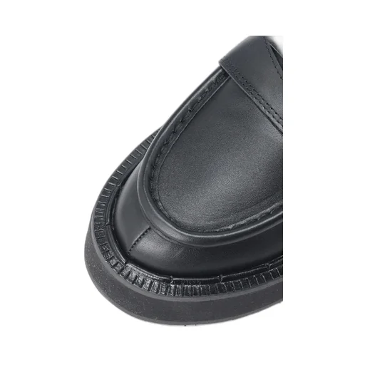 Soft Smooth Leather Platform Loafer