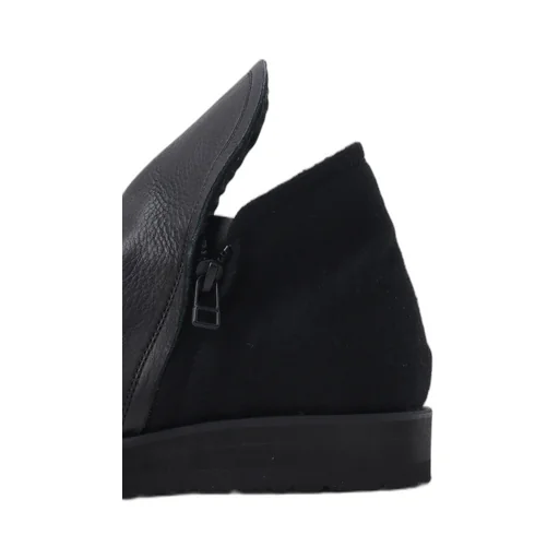 Shrinked Melton Double Side Zip Boots