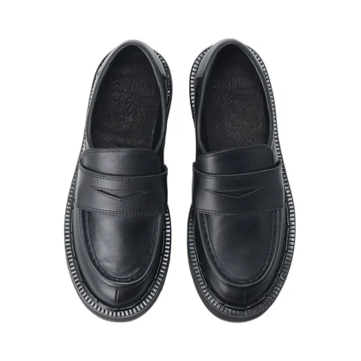 Soft Smooth Leather Platform Loafer