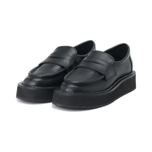 Soft Smooth Leather Platform Loafer