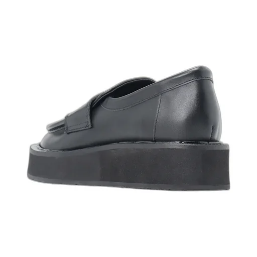 Soft Smooth Leather Platform Loafer