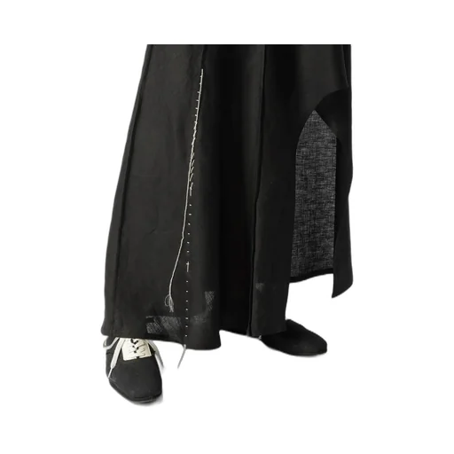 Linen Cloth L Round Hem Skirt