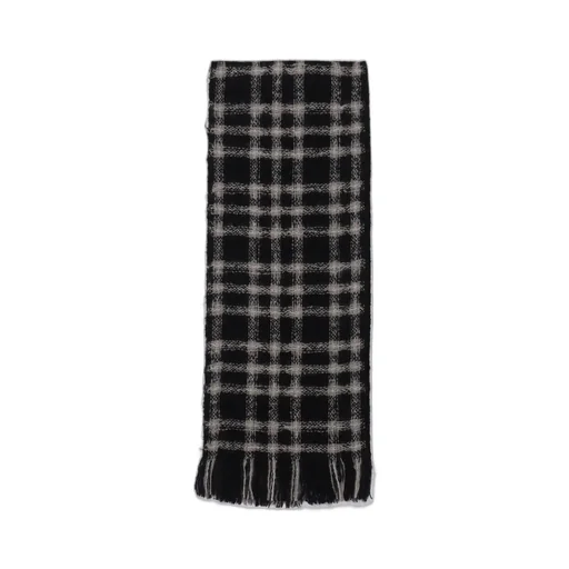 Plaid Pattern Cross Stole