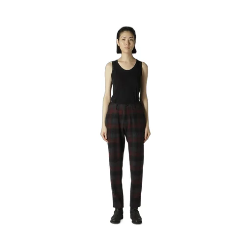 Grey Ombre Plaid Basic Pants B