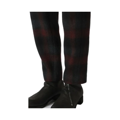 Grey Ombre Plaid Basic Pants B