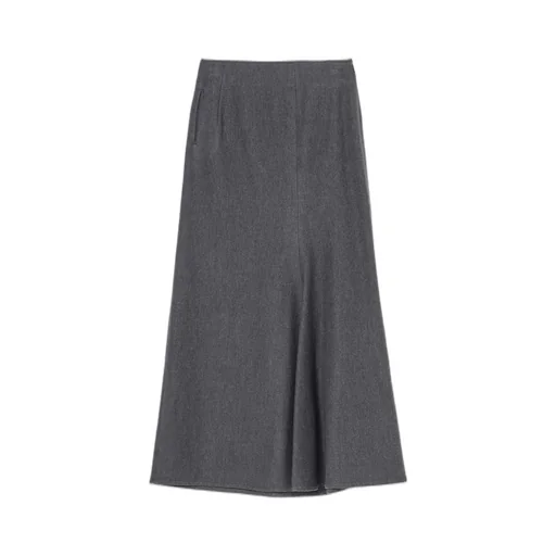 W/C Twill Washer L Slim Flare Skirt