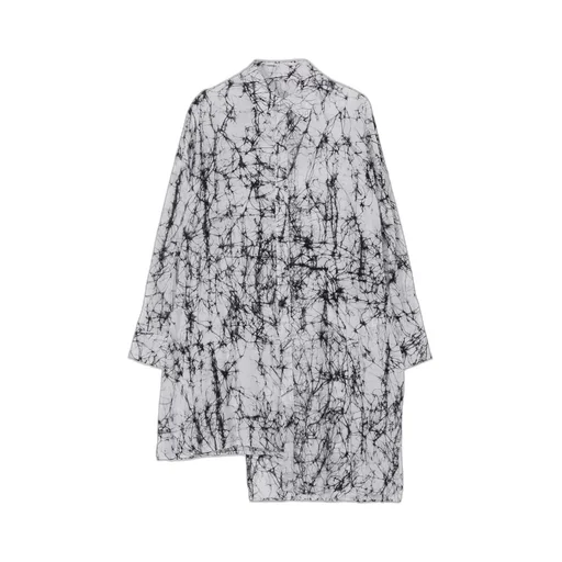 Batikk Lawn Backside Wraped Flare Blouse