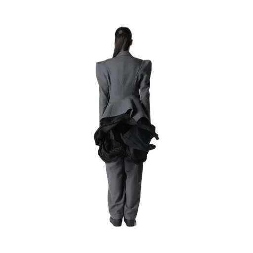 W/C Twill Washer Slv Gusset Unbalance Long Jacket