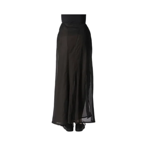 Dot Grey Discharge Print R Round Hem Skirt