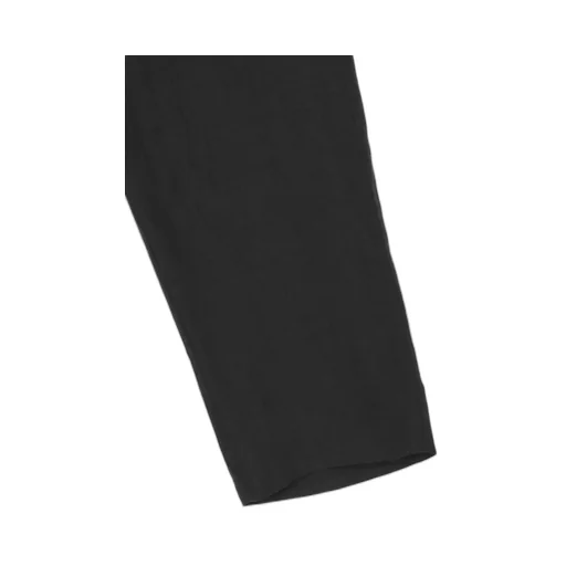 High Twisted Gabardine Leather Detail Pants