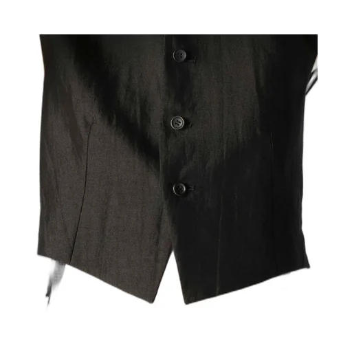 High Twisted Gabardine Backside Knot Detail Vest