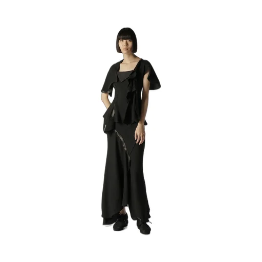 Untwisting Linen Cc Bias Curved Cut Jacket