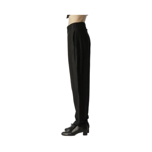 High Twisted Gabardine Low-Rise Basic Pants