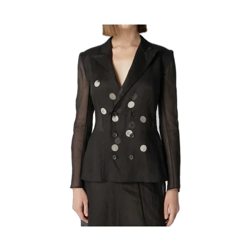Dot Grey Discharge Print 6B Double Jacket