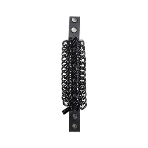 Leather Brass Bkni Anarchy Bracelet
