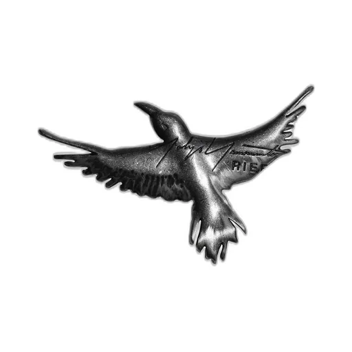 Tin Alloy/Gun Metal Crow Brooch