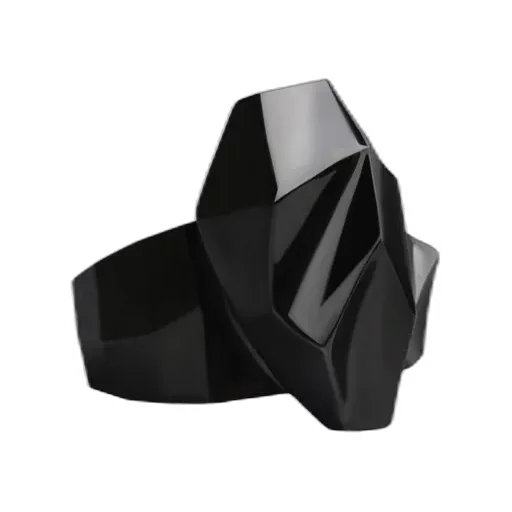 Brass Boulder Ring Blk