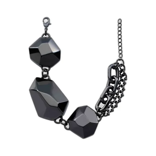 Tin Alloy/Brass Gn Boulder Bracelet B
