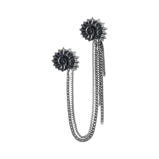Tin Alloy/Brass Ammonite Brooch