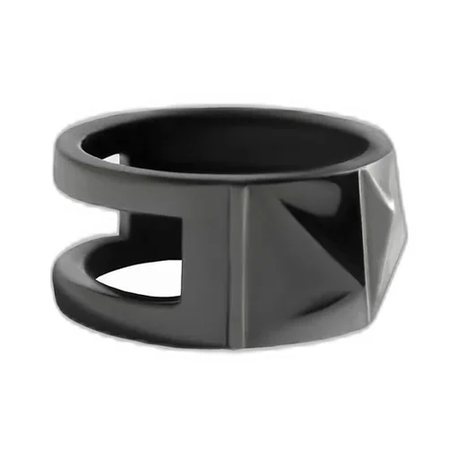 Sv925/Bkruth Bumpy Ring/Black