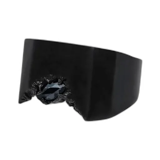 W Bronze Onyx Orushed Ring Blk