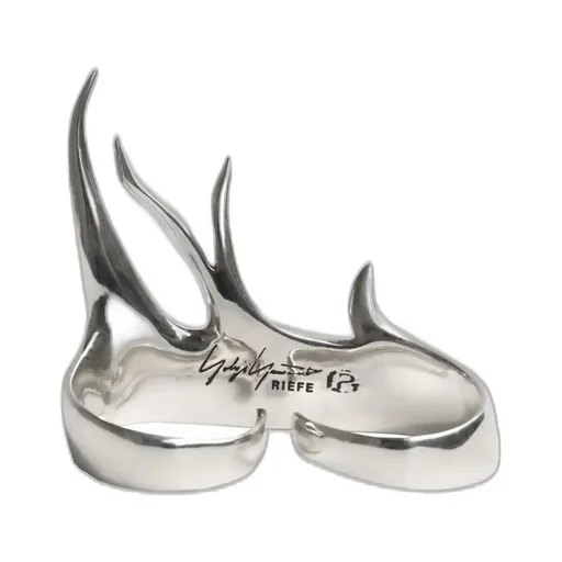 Sv/Antique F Elk Double Ring