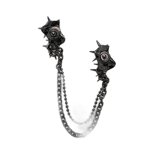 Brass Gunmetal Spike Noir Brooch