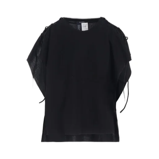 Natural Smooth Lace Up Square Tee