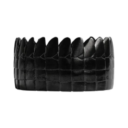 Sv/Bk Ruthe Gator Bangle Blk