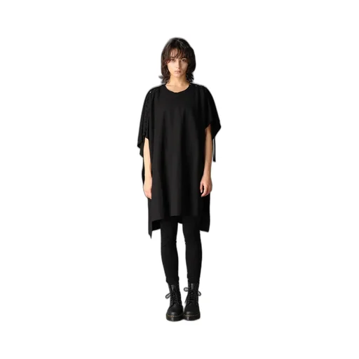 Natural Smooth Lace Up Asymmetric Tee