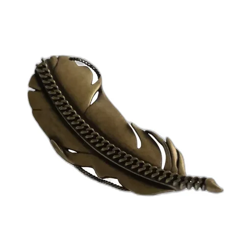 Brass A.Gold Willow Brooch Brwn