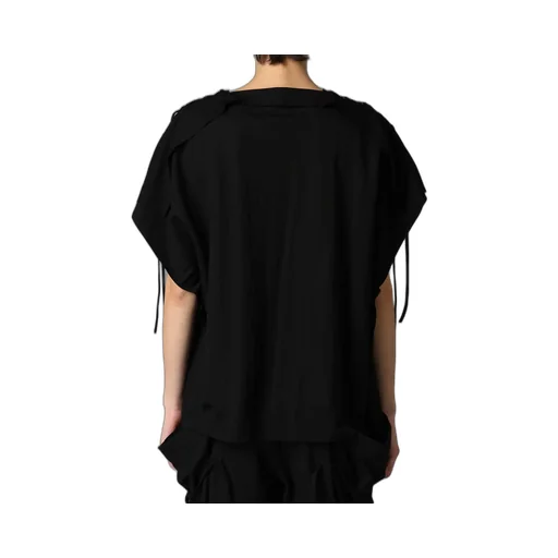 Natural Smooth Lace Up Square Tee