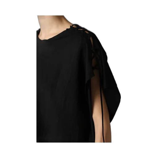 Natural Smooth Lace Up Square Tee