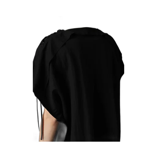 Natural Smooth Lace Up Square Tee