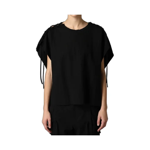 Natural Smooth Lace Up Square Tee