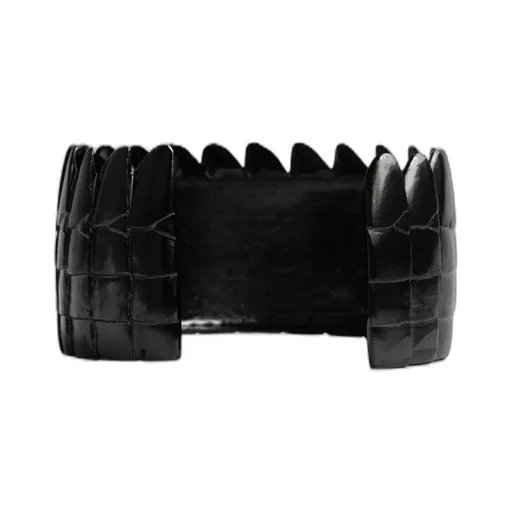 Sv/Bk Ruthe Gator Bangle Blk