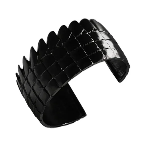 Sv/Bk Ruthe Gator Bangle Blk