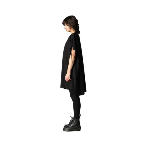 Natural Smooth Lace Up Asymmetric Tee
